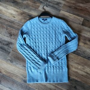 Gap Y2K 07' Baby Blue Women's Cable Knit Sweater. Crew Neck. EUC.